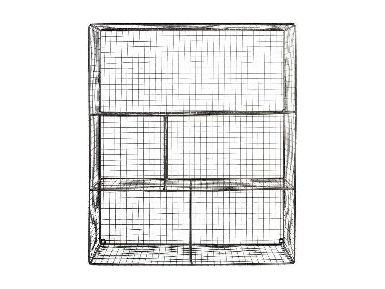 Étagère Murale 3 Niveaux "Grillage" 60cm Noir