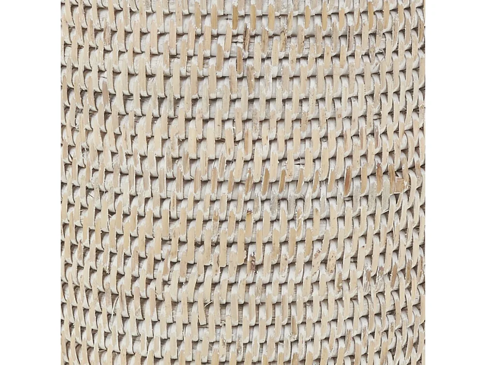 Cache-pot en rotin patiné blanc (lot de 4)