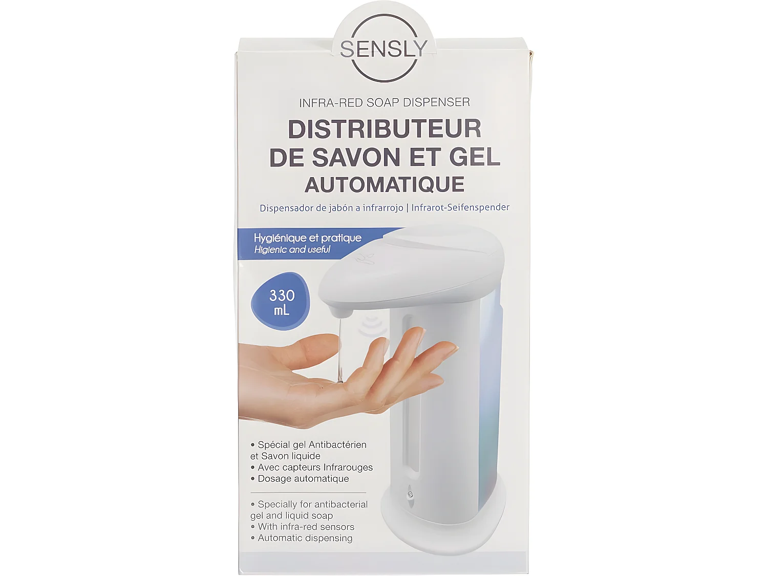 Distributore automatico di sapone e gel 330 ml