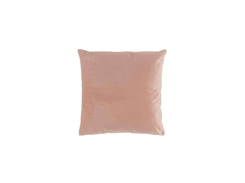 Coussin Déco Uni "Velvetine" 40x40cm Rose Dragée