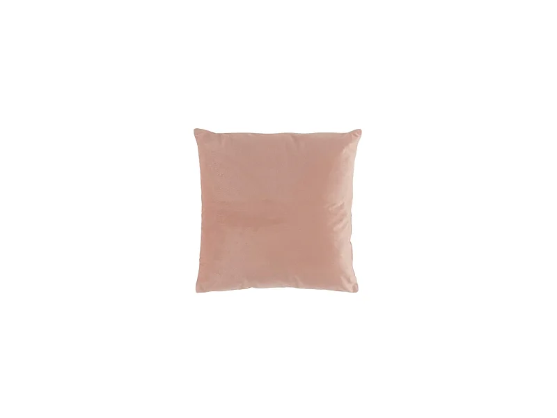 Coussin Déco Uni "Velvetine" 40x40cm Rose Dragée