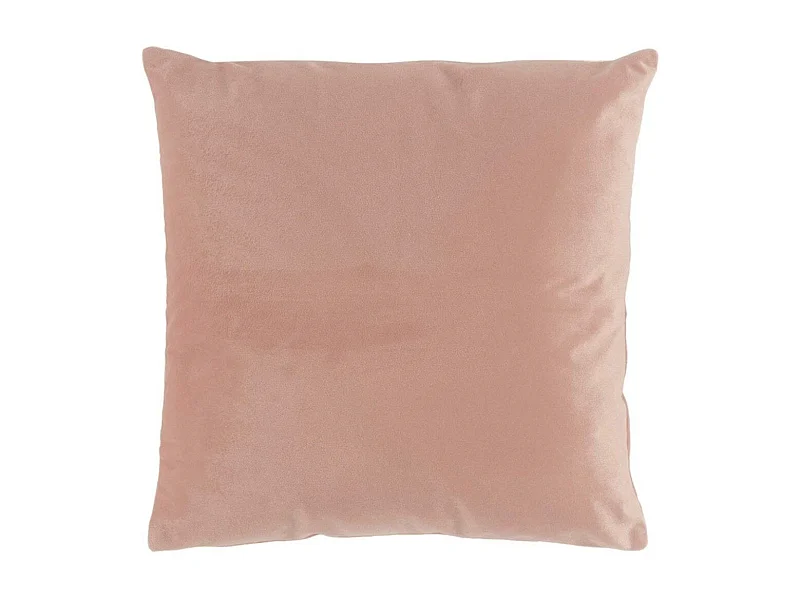 Coussin Déco Uni "Velvetine" 40x40cm Rose Dragée