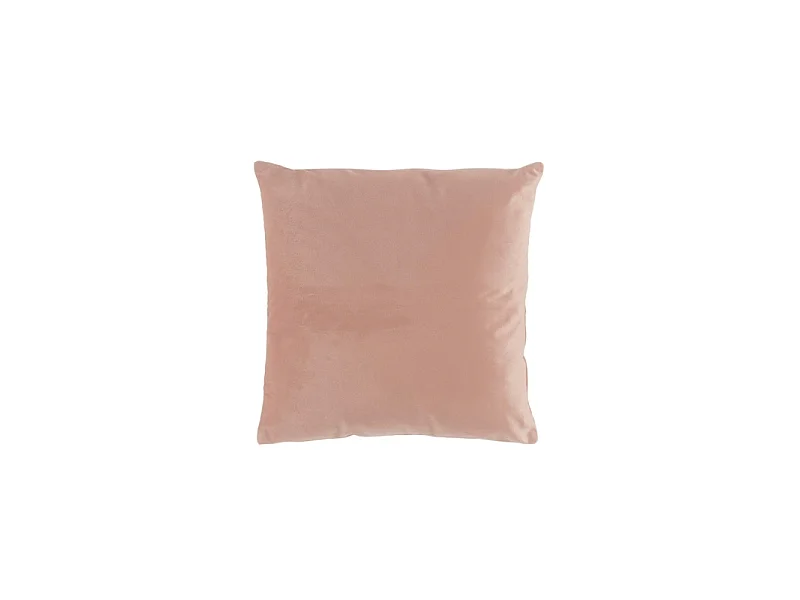 Coussin Déco Uni "Velvetine" 40x40cm Rose Dragée