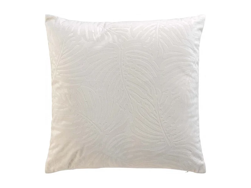 Coussin Déco Velours "Analia" 50x50cm Naturel