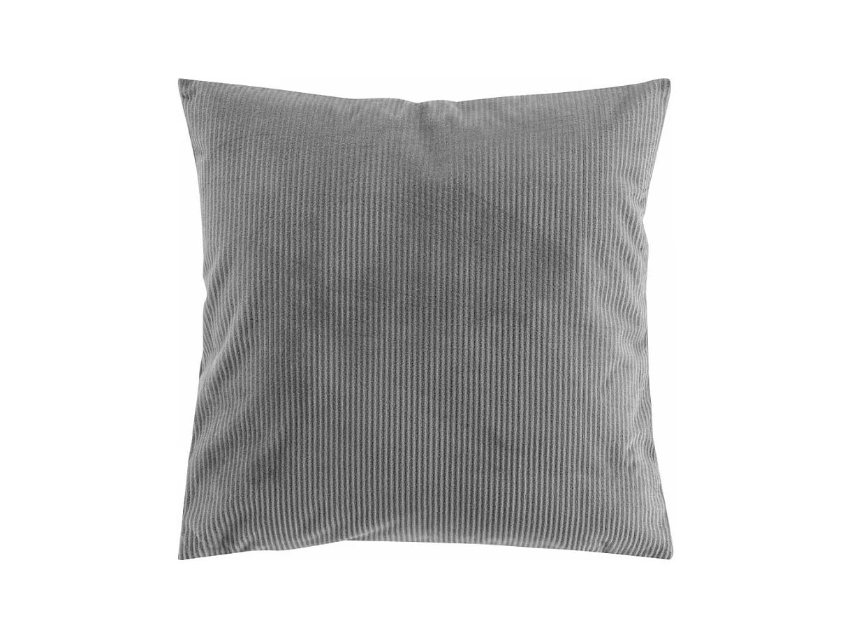 Coussin Déco en Velours "Casual" 40x40cm Gris