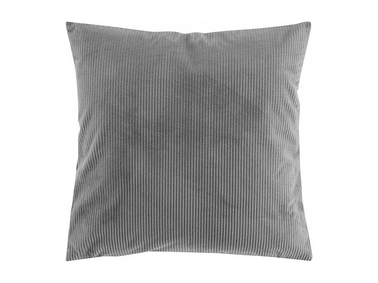 Coussin Déco en Velours "Casual" 40x40cm Gris
