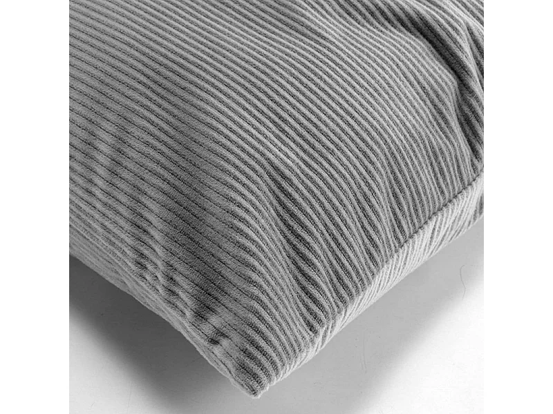 Coussin Déco en Velours "Casual" 40x40cm Gris