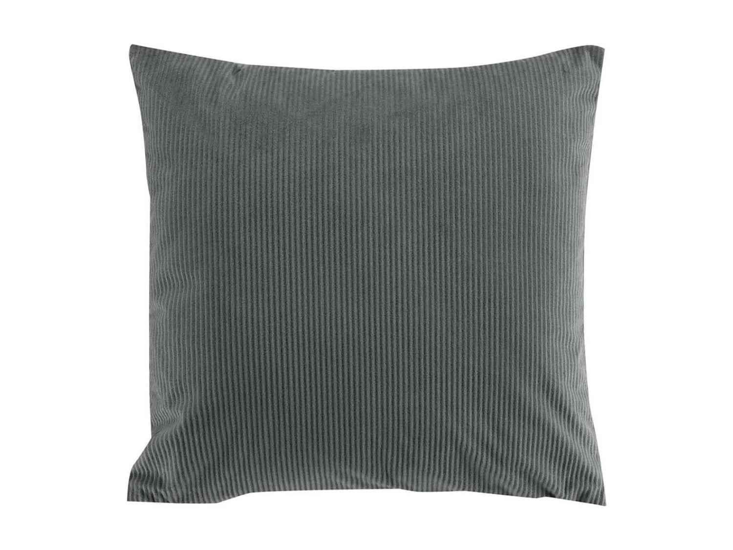 Coussin Déco en Velours "Casual" 40x40cm Gris