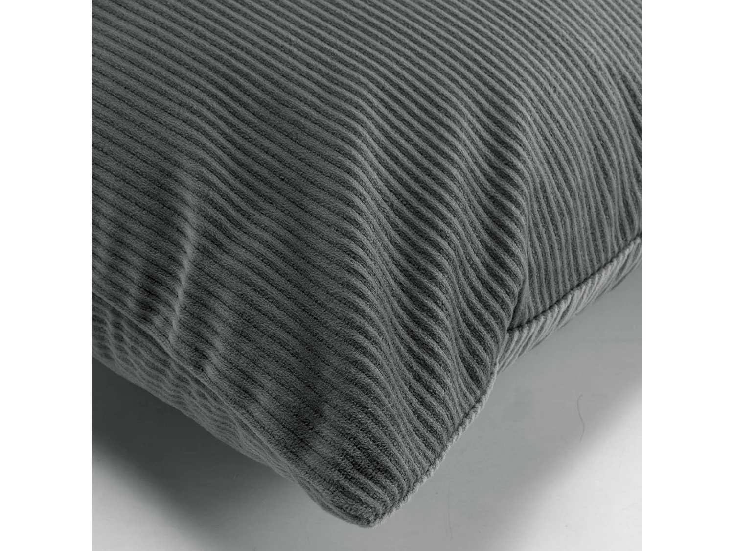 Coussin Déco en Velours "Casual" 40x40cm Anthracite