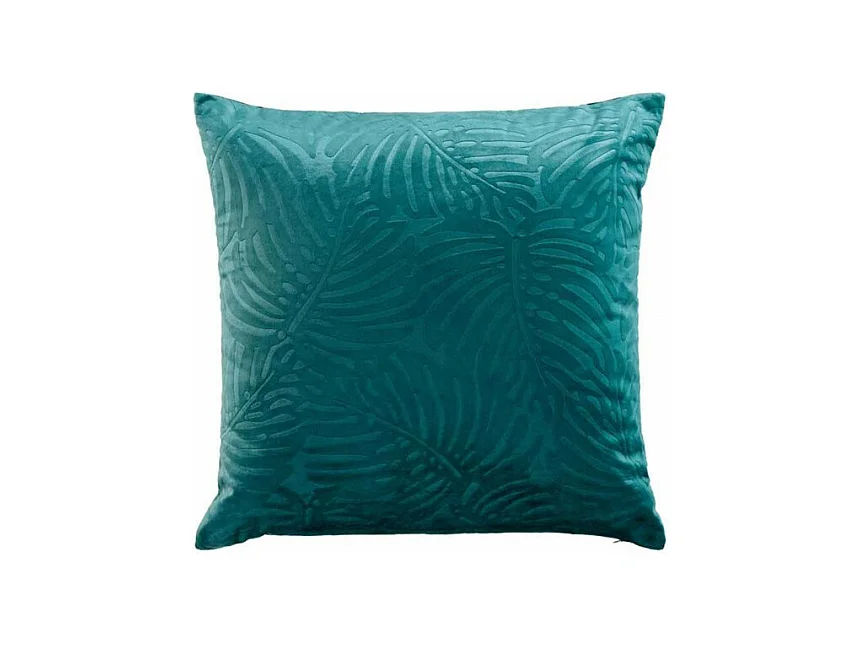 Coussin Déco Velours "Analia" 50x50cm Pétrole