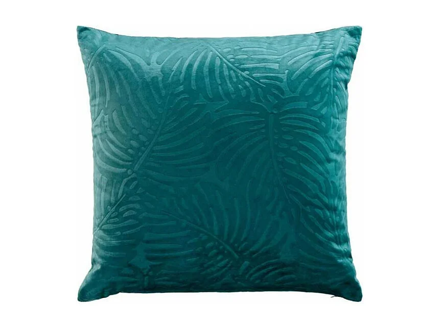 Coussin Déco Velours "Analia" 50x50cm Pétrole