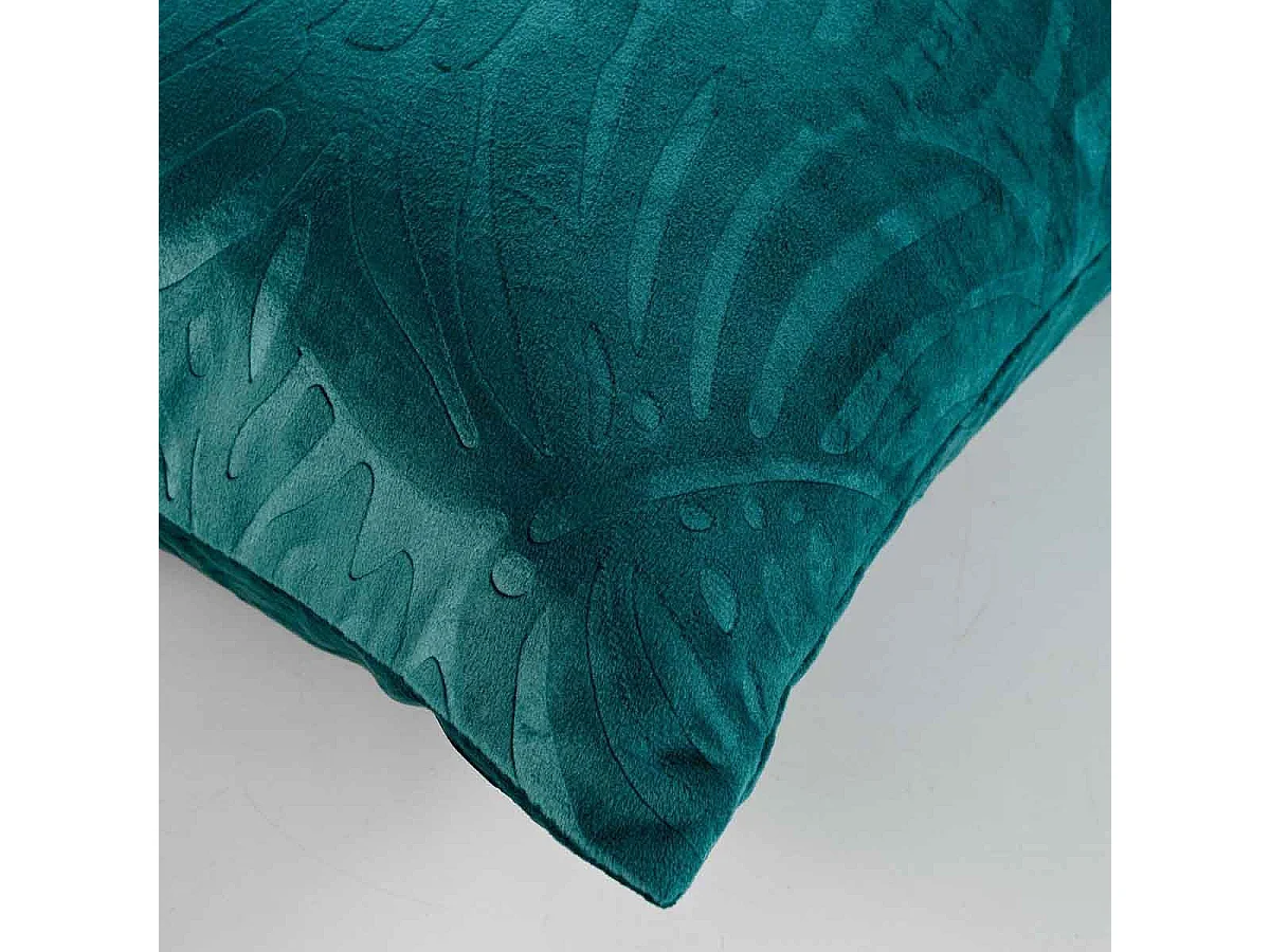 Coussin Déco Velours "Analia" 50x50cm Pétrole