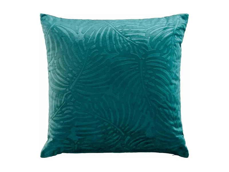Coussin Déco Velours "Analia" 50x50cm Pétrole