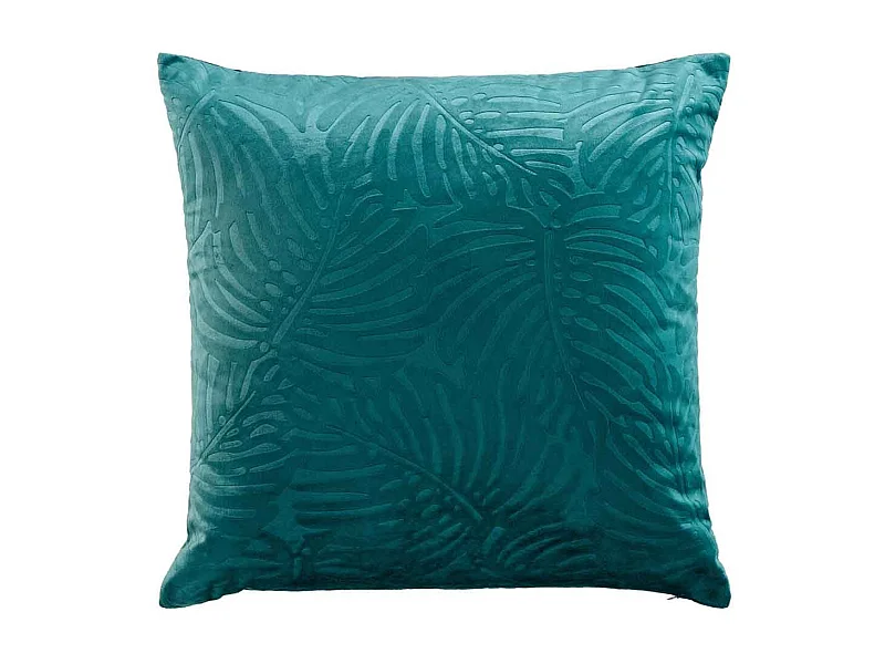 Coussin Déco Velours "Analia" 50x50cm Pétrole
