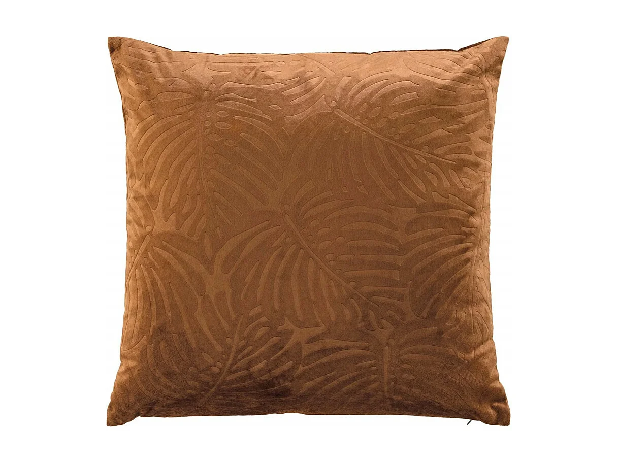 Coussin Déco Velours "Analia" 50x50cm Camel