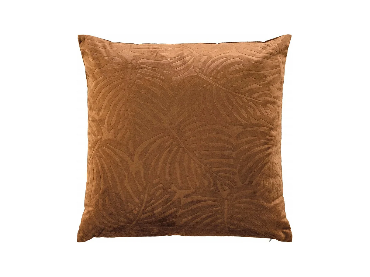 Coussin Déco Velours "Analia" 50x50cm Camel