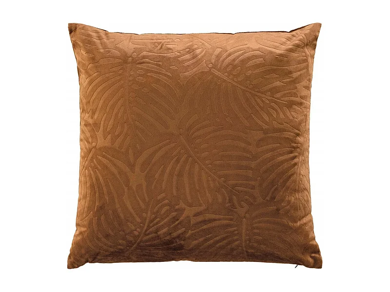 Coussin Déco Velours "Analia" 50x50cm Camel