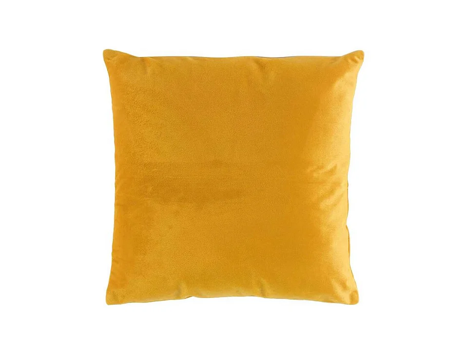 Coussin Déco Uni "Velvetine" 40x40cm Jaune