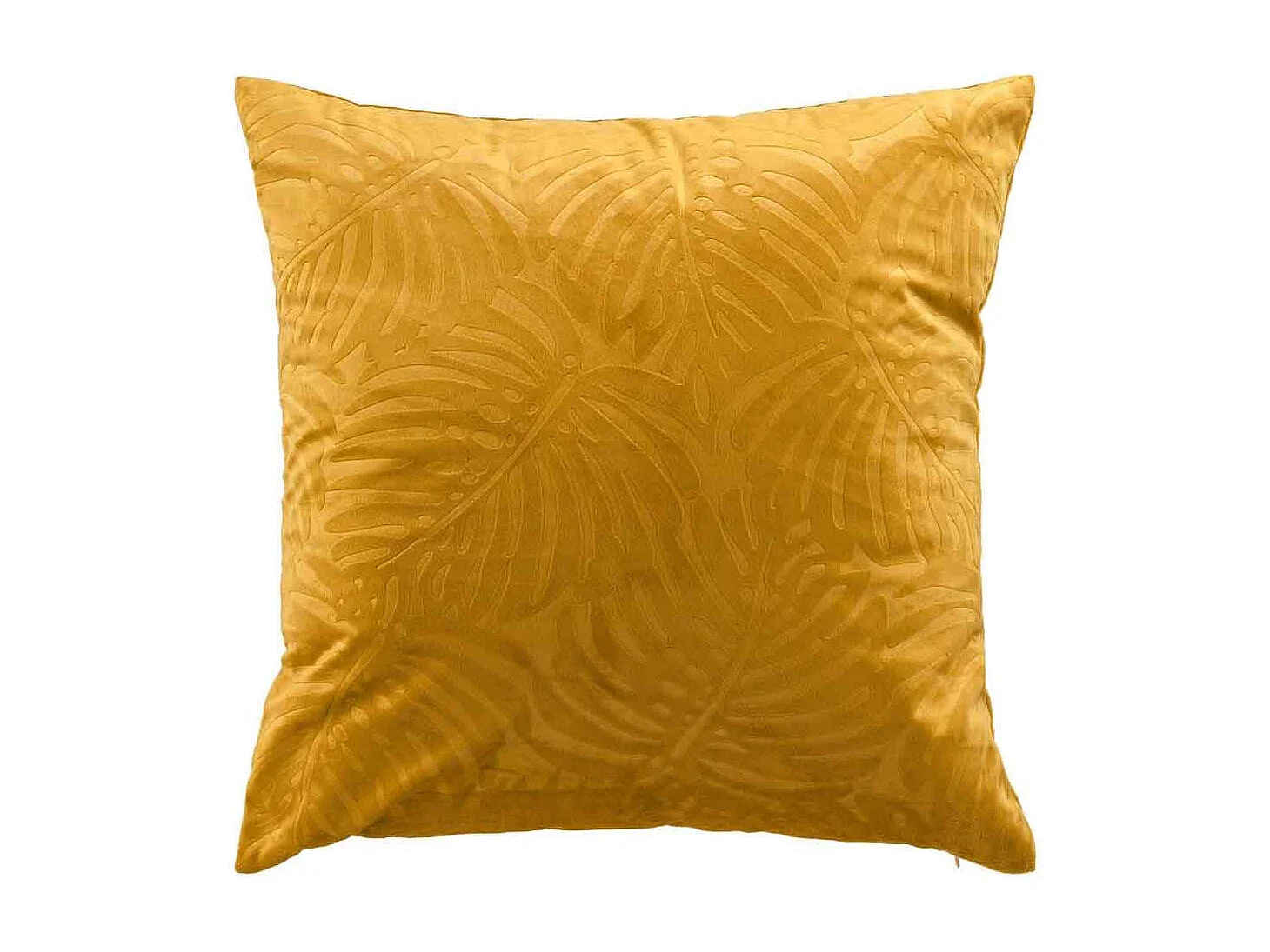 Coussin Déco Velours "Analia" 50x50cm Ocre