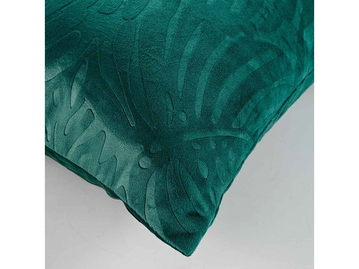Coussin Déco Velours "Analia" 50x50cm Émeraude