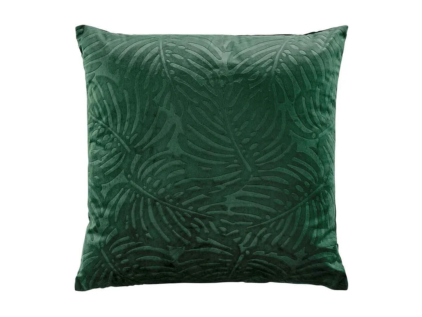 Coussin Déco Velours "Analia" 50x50cm Vert Sapin