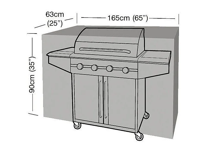 Housse de protection barbecue rectangulaire 165 cm de long