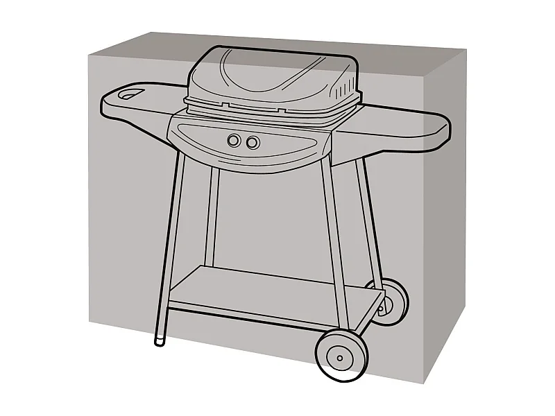 Housse de protection barbecue rectangulaire 124 cm de long