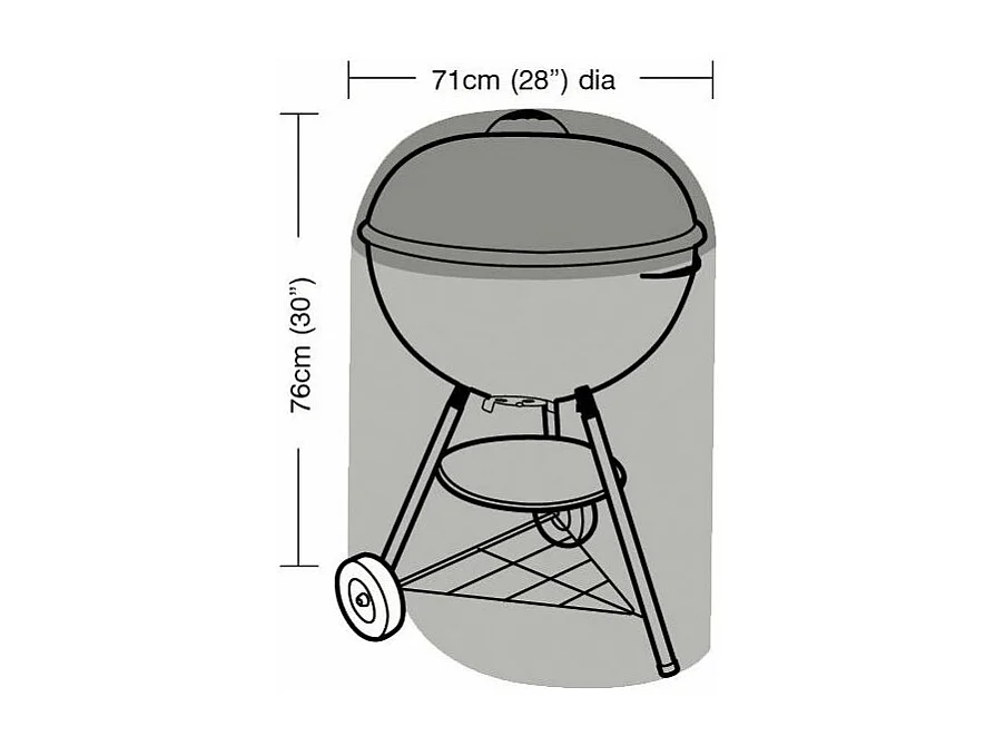 Coperchio rotondo per barbecue 71 cm