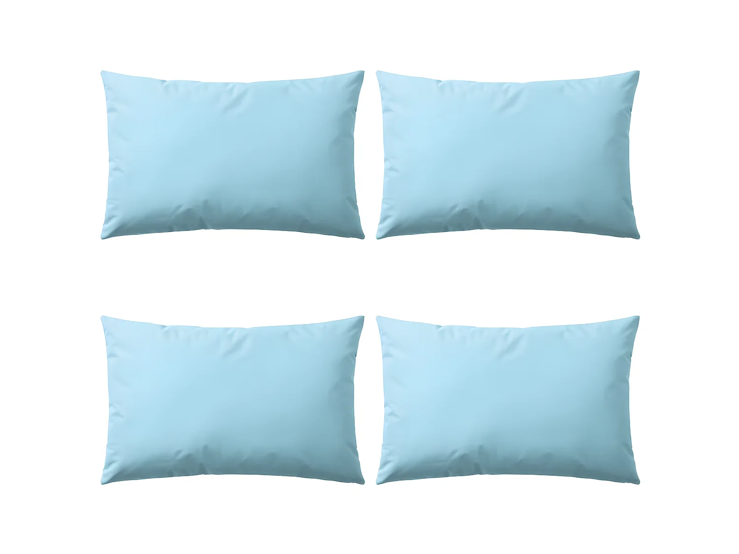 Lot de 4 coussins bleue 60 x 40 x 3 cm DEC020101