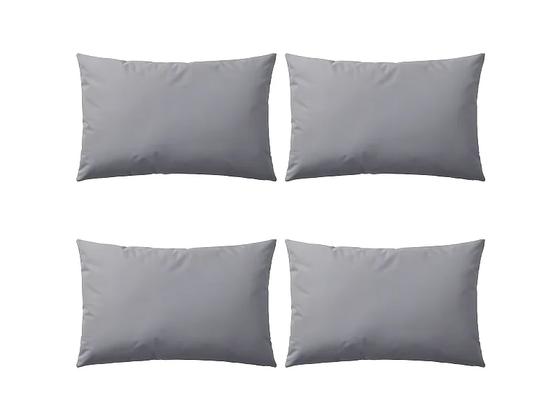 Lot de 4 coussins grise 60 x 40 x 3 cm DEC020105