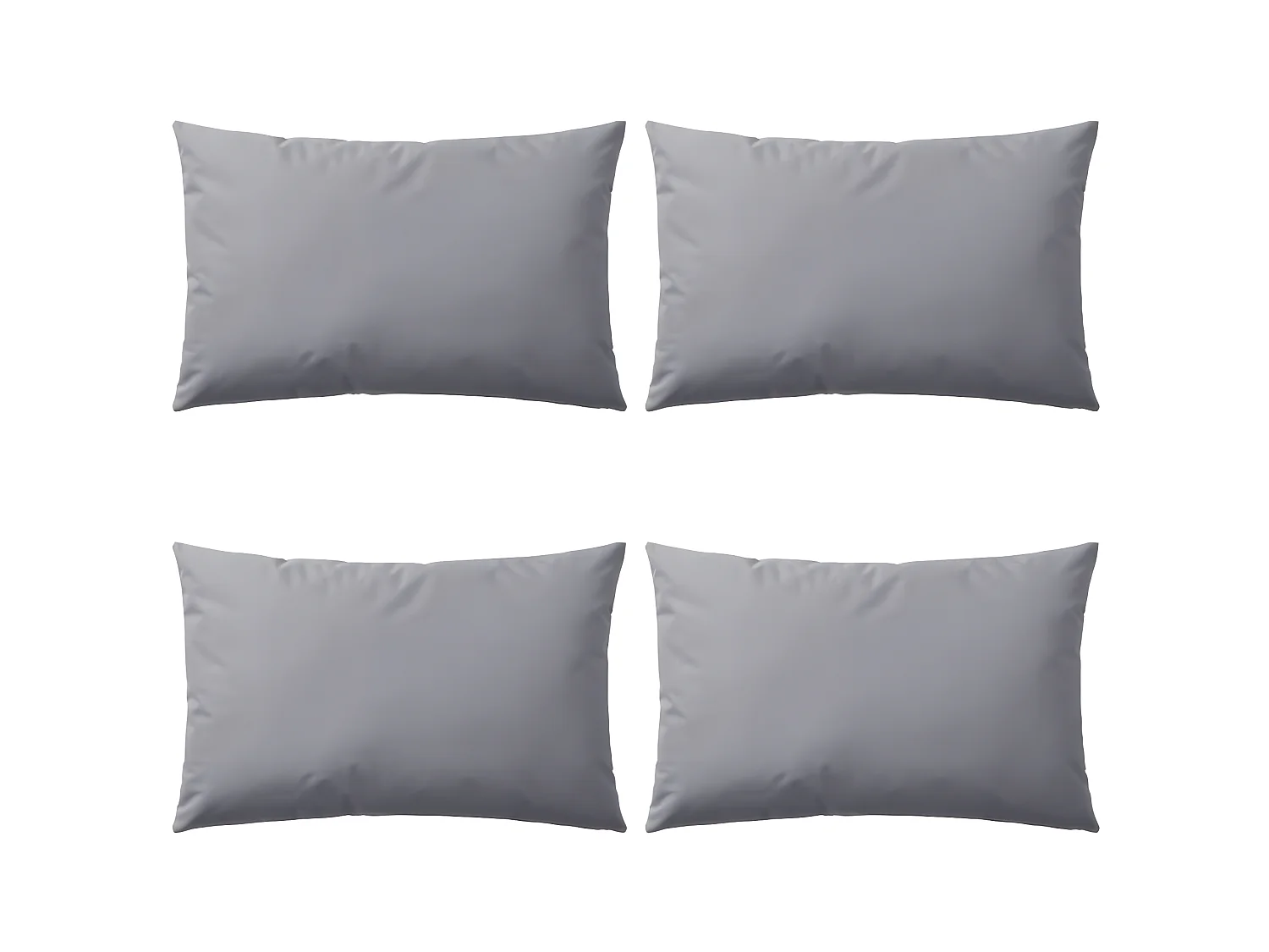 Lot de 4 coussins grise 60 x 40 x 3 cm DEC020105