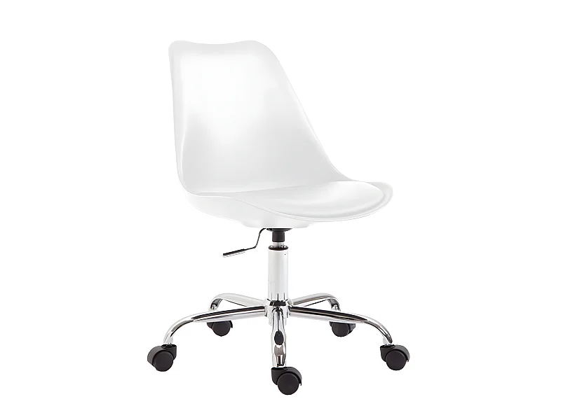 Chaise de bureau tabouret blanche 48 x 48 x 94 cm TABO10028
