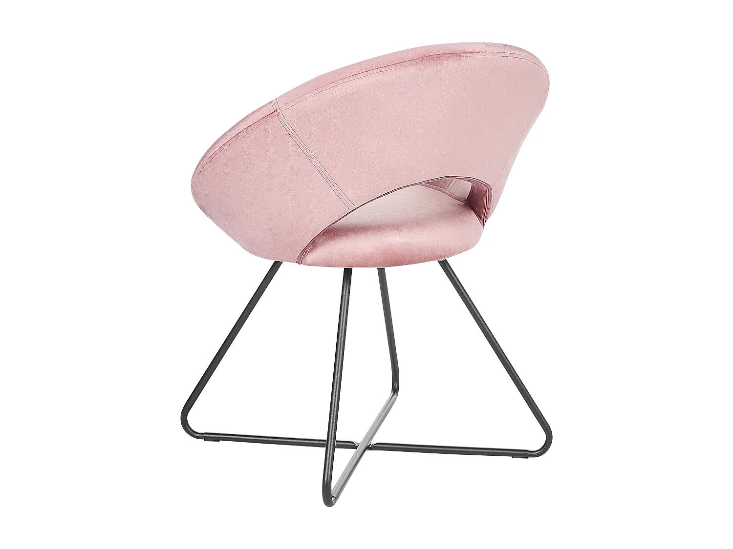 Chaise de salle à manger RACHEL Velours Rose