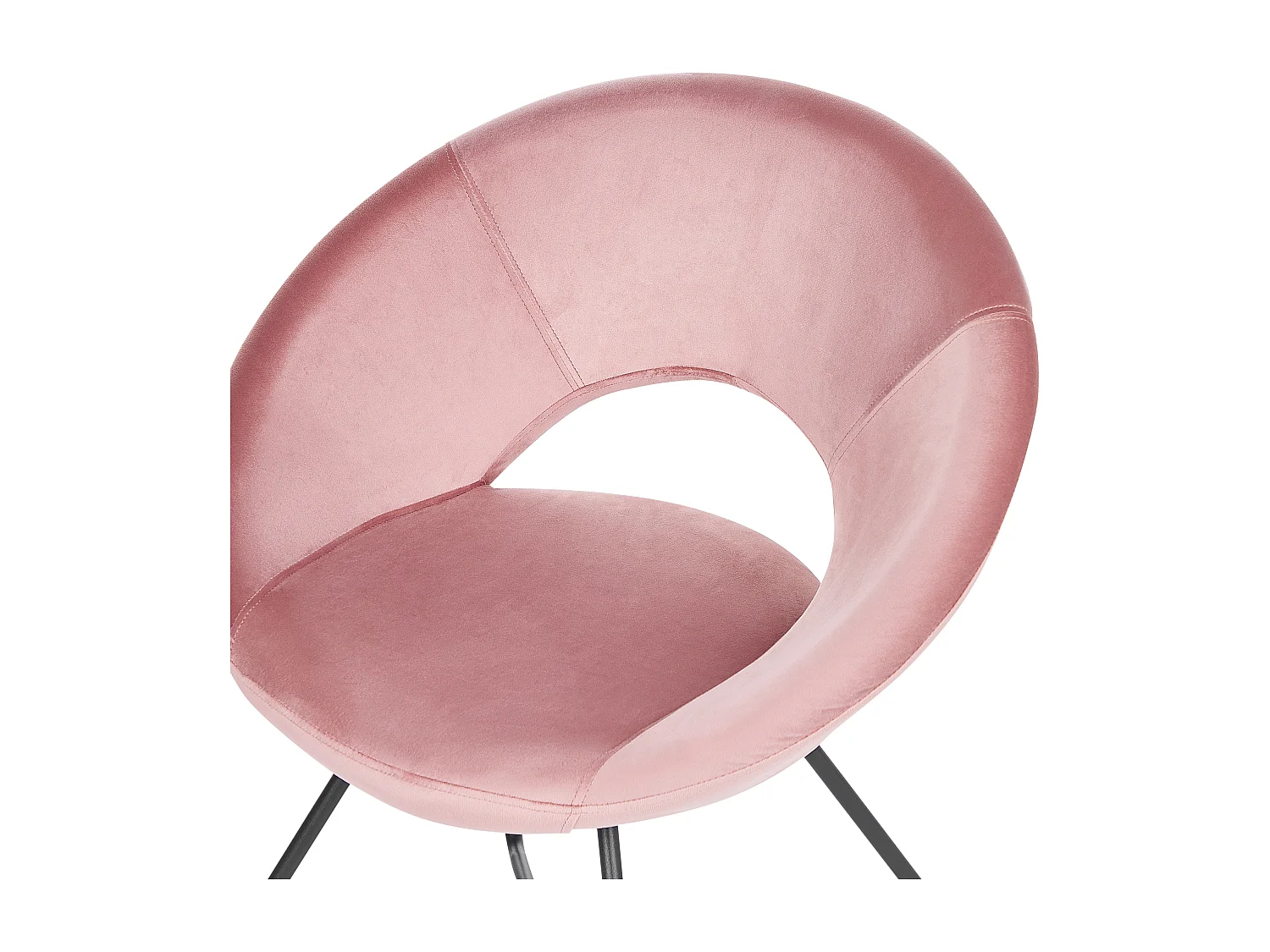 Chaise de salle à manger RACHEL Velours Rose