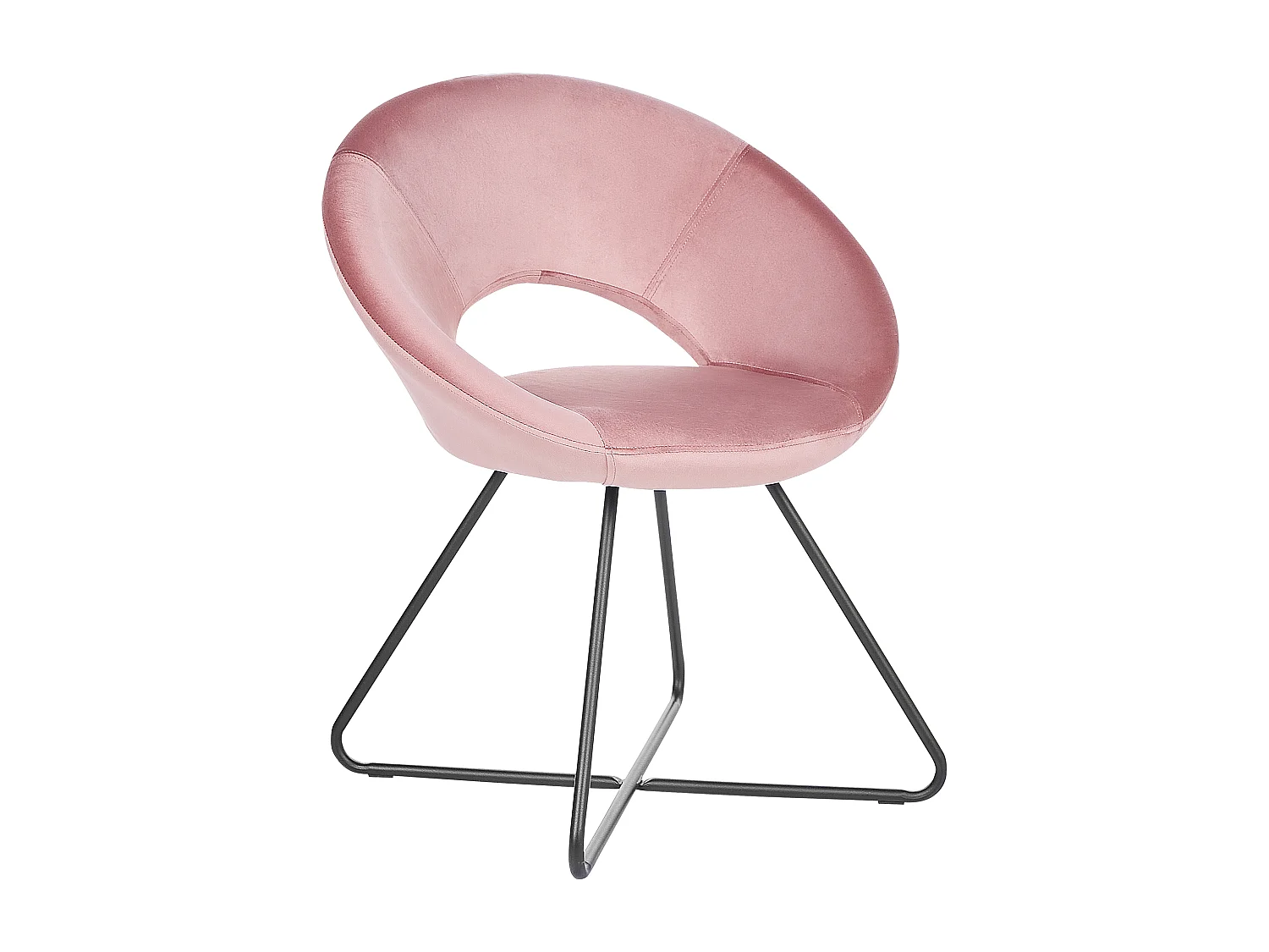 Chaise de salle à manger RACHEL Velours Rose