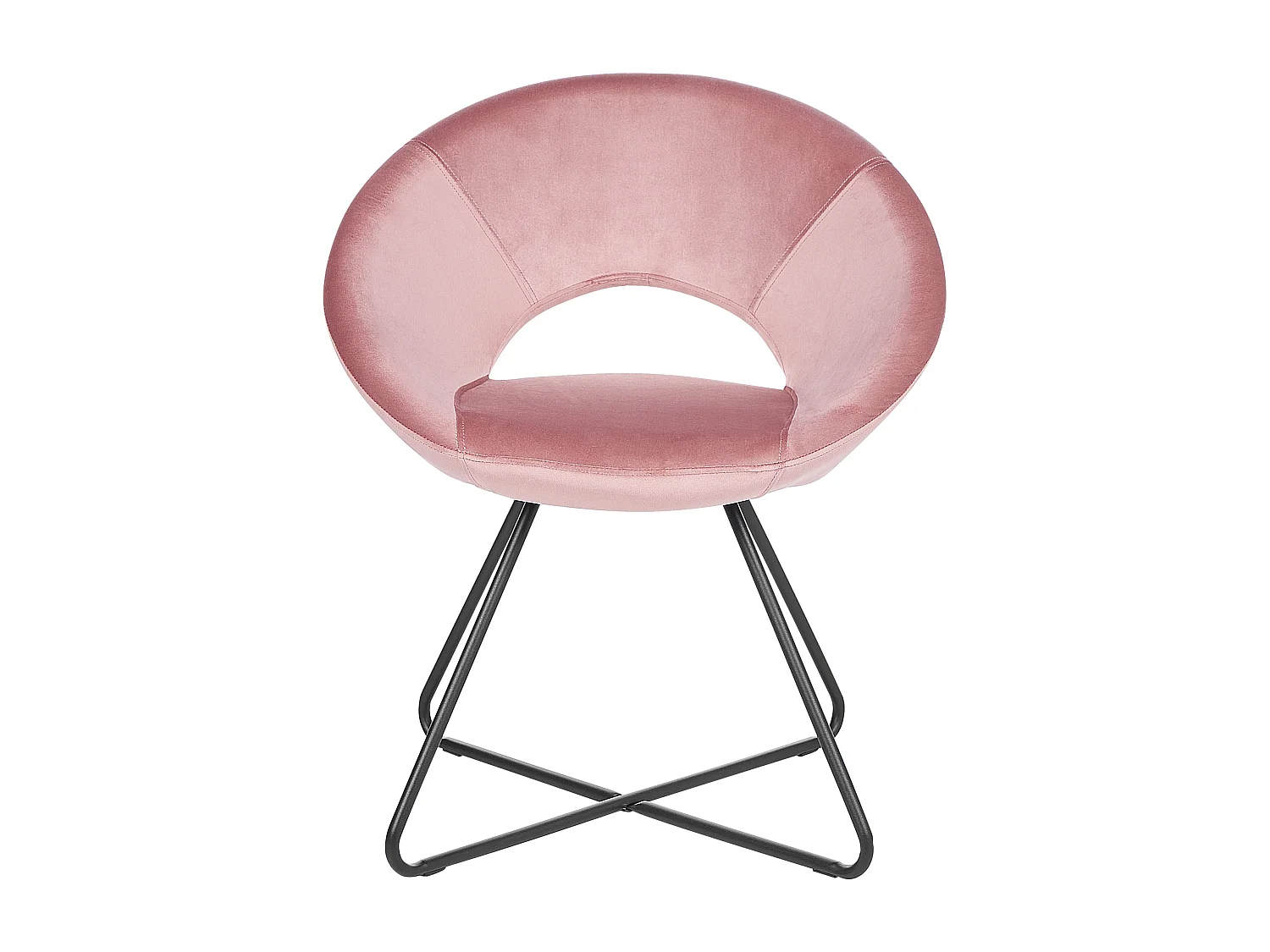 Chaise de salle à manger RACHEL Velours Rose