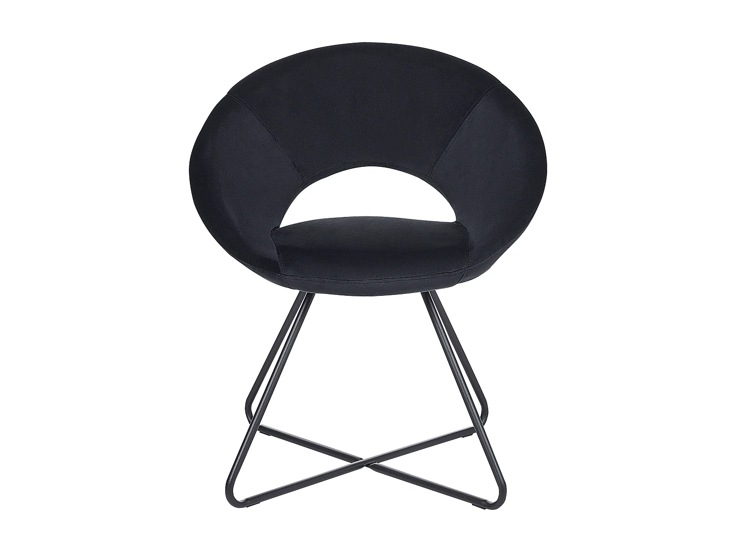 Eetkamerstoel RACHEL Fluweel Zwart