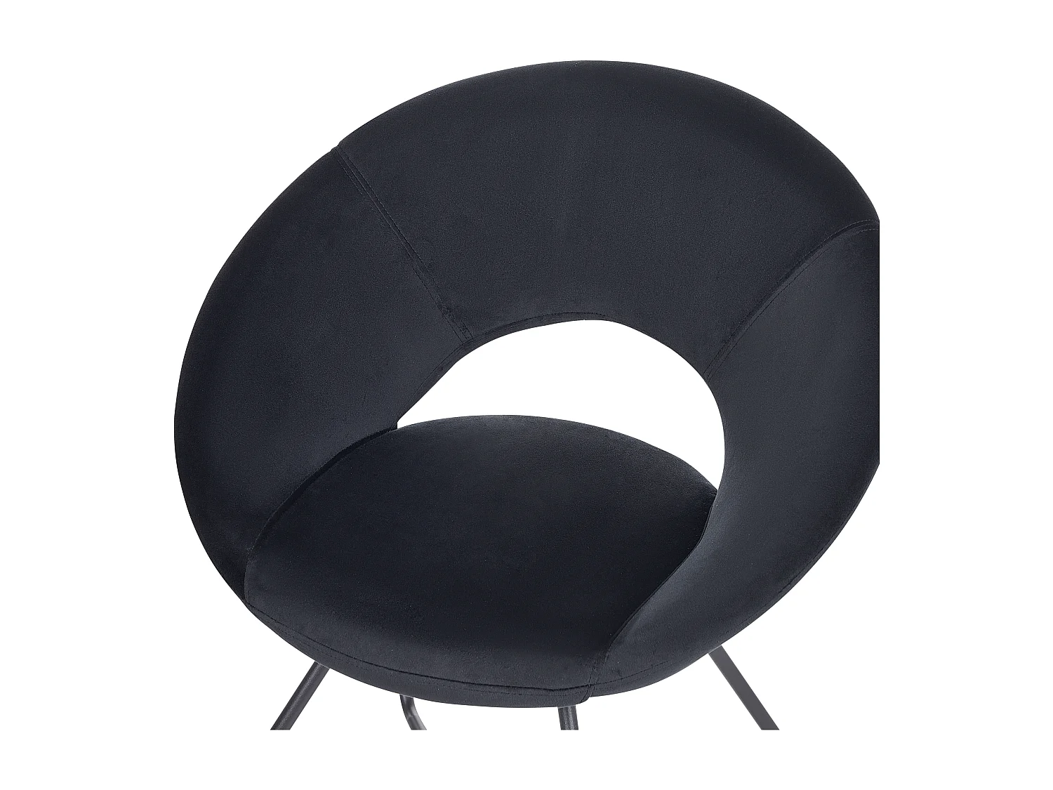 Eetkamerstoel RACHEL Fluweel Zwart