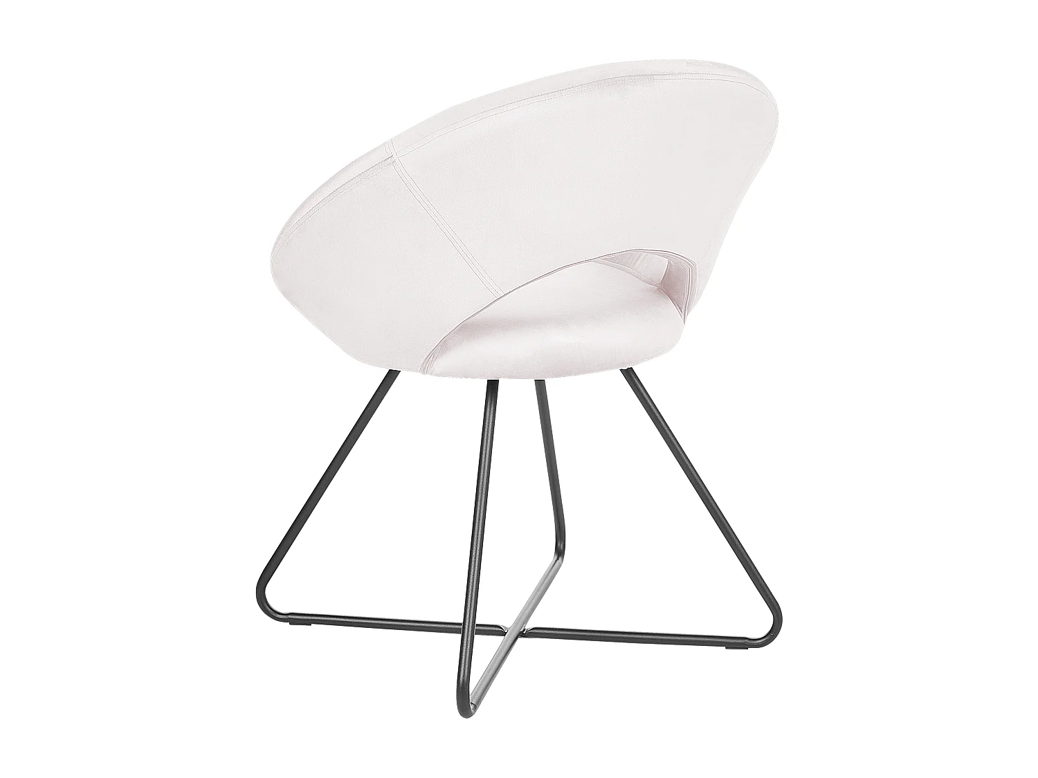 Chaise de salle à manger RACHEL Velours Blanc cassé