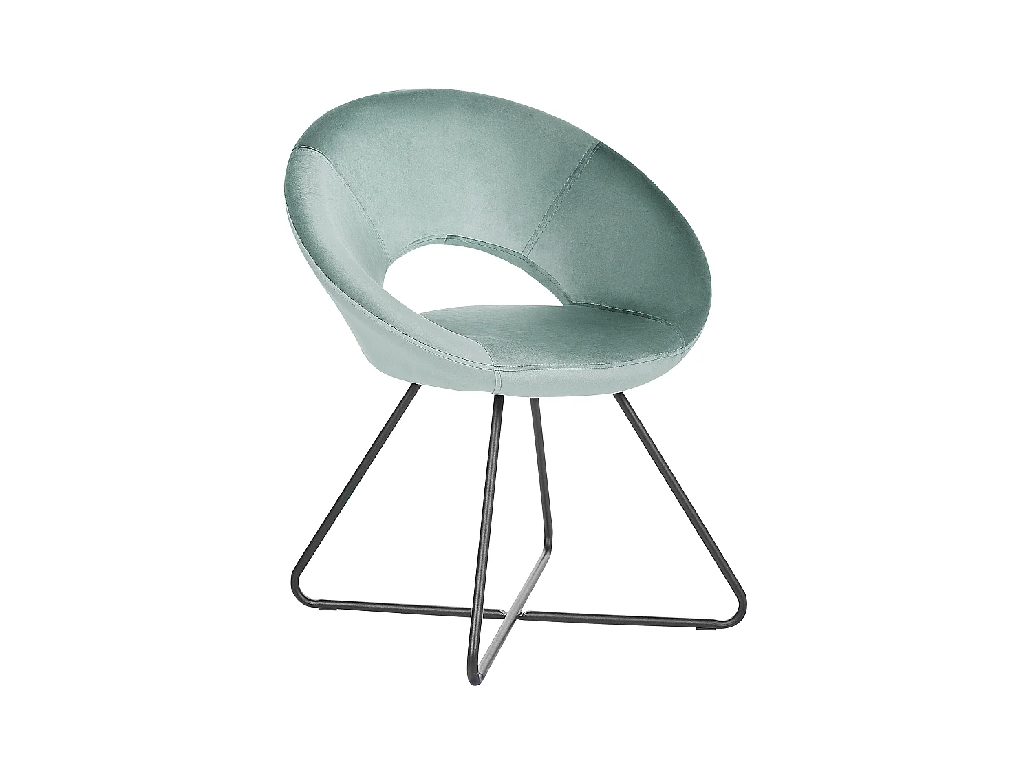 Chaise de salle à manger RACHEL Velours Vert menthe