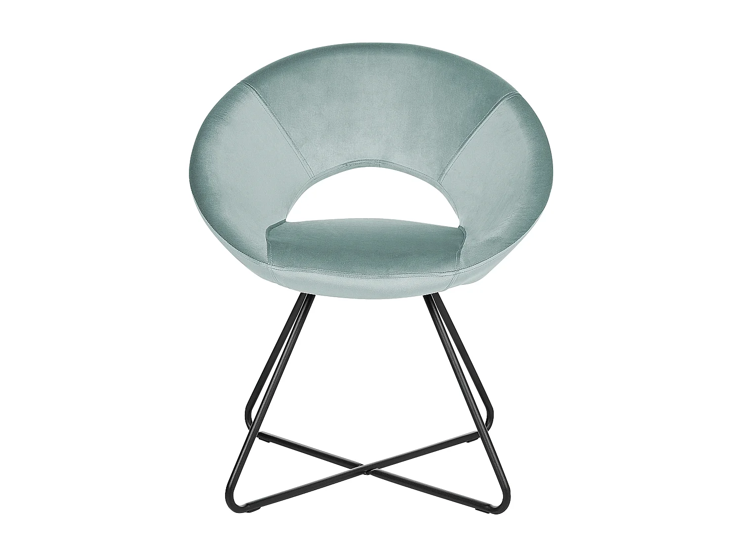 Chaise de salle à manger RACHEL Velours Vert menthe