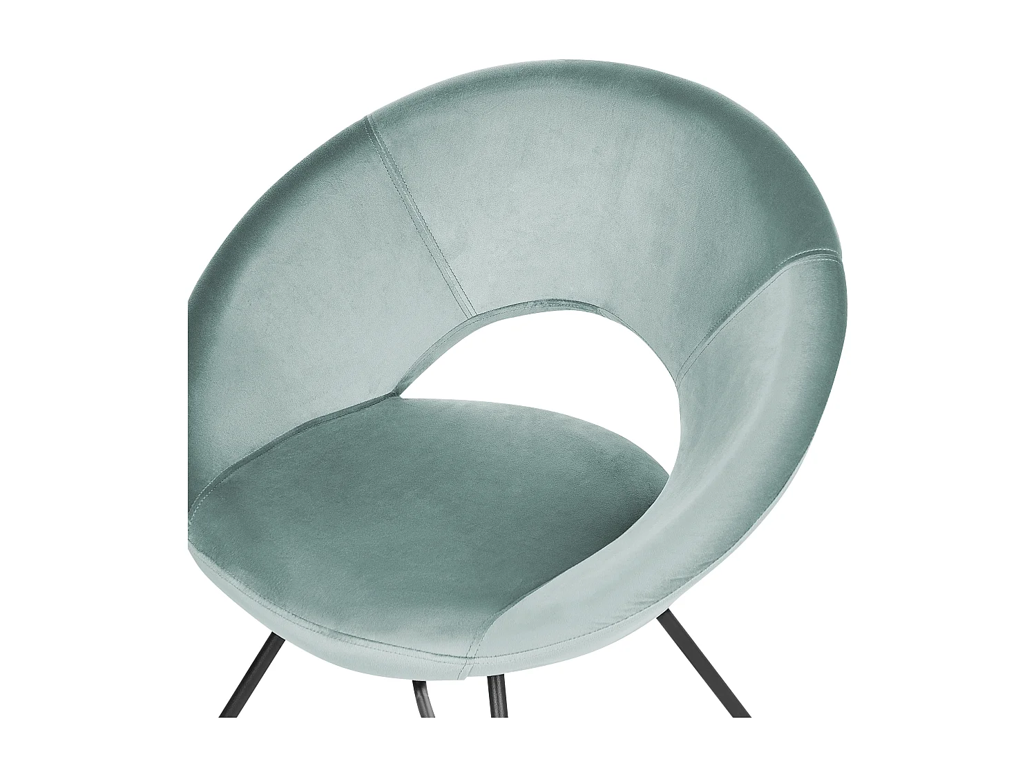 Chaise de salle à manger RACHEL Velours Vert menthe