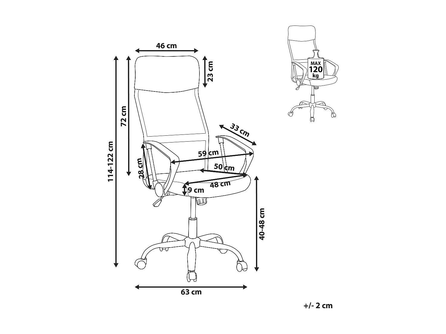 Chaise de bureau DESIGN Bleu