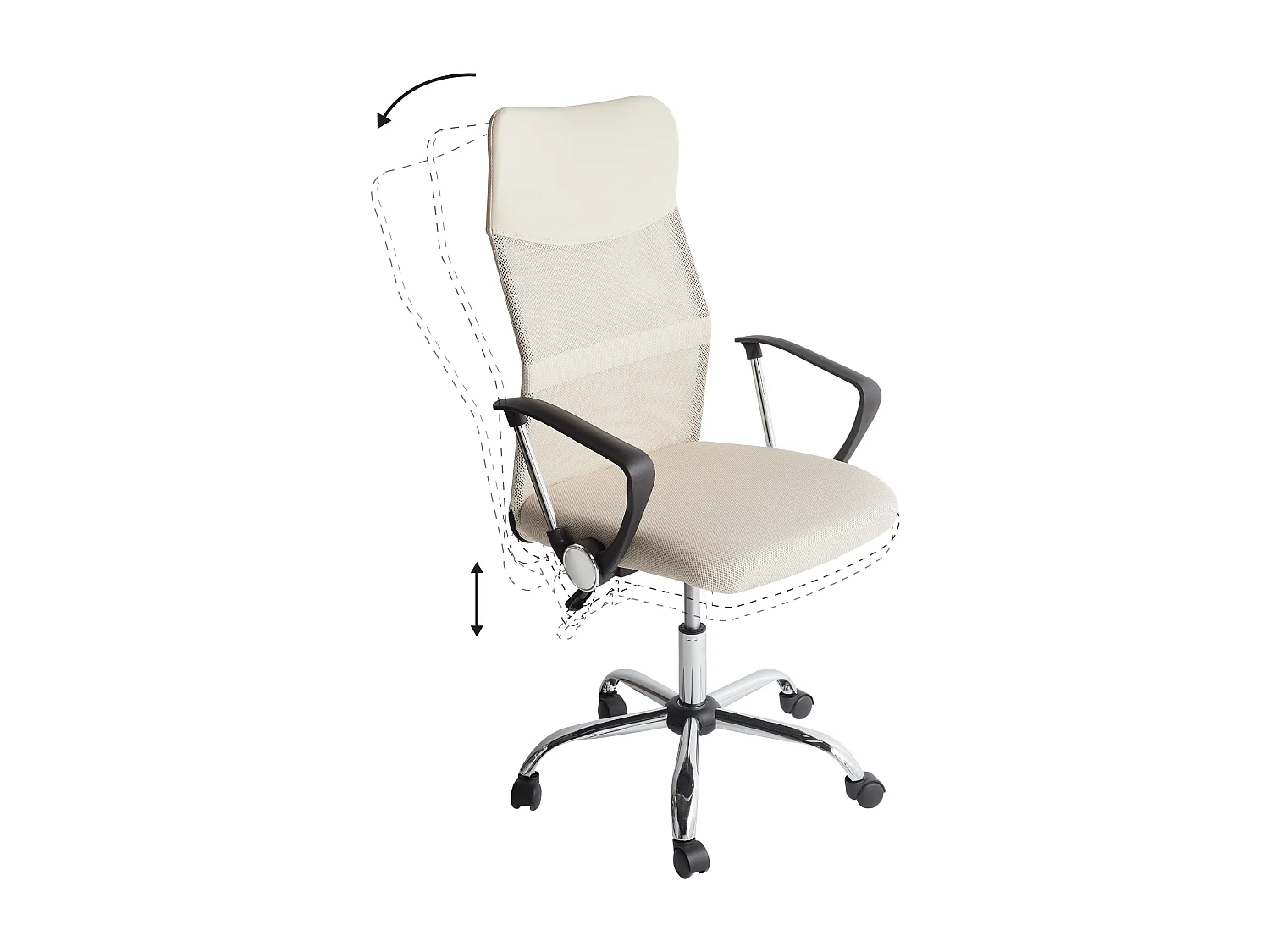 Bureaustoel Draaibaar DESIGN Beige