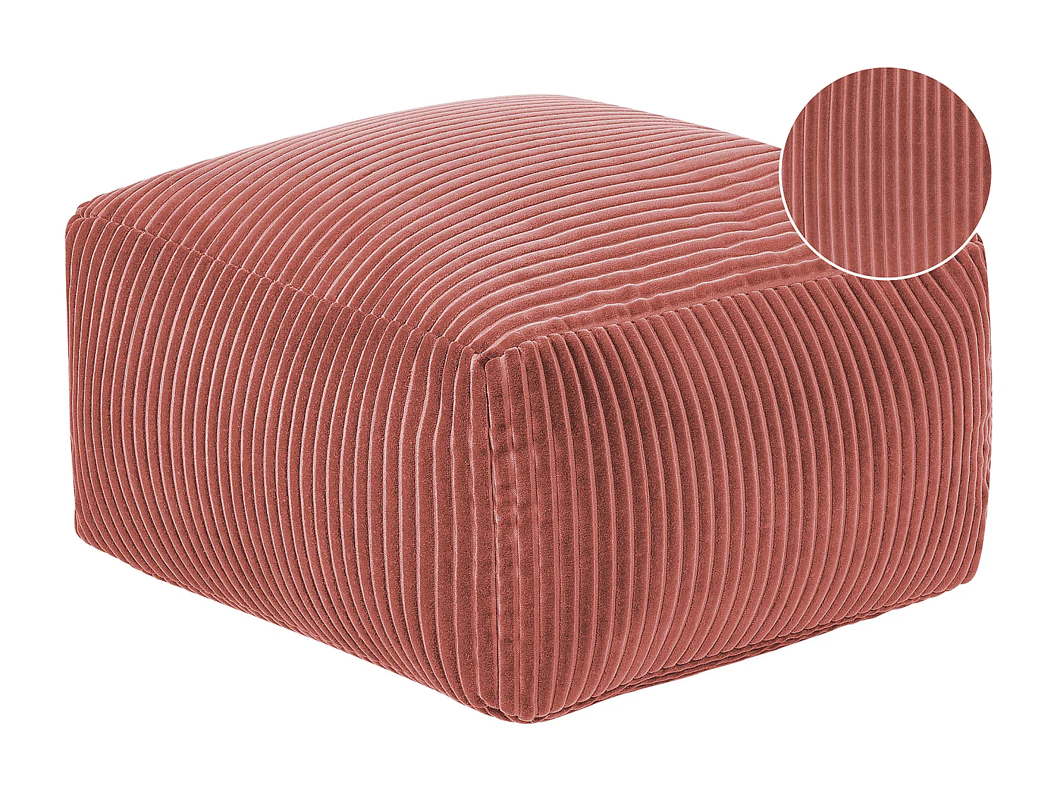 Pouf MUKKI Coton Rouge clair