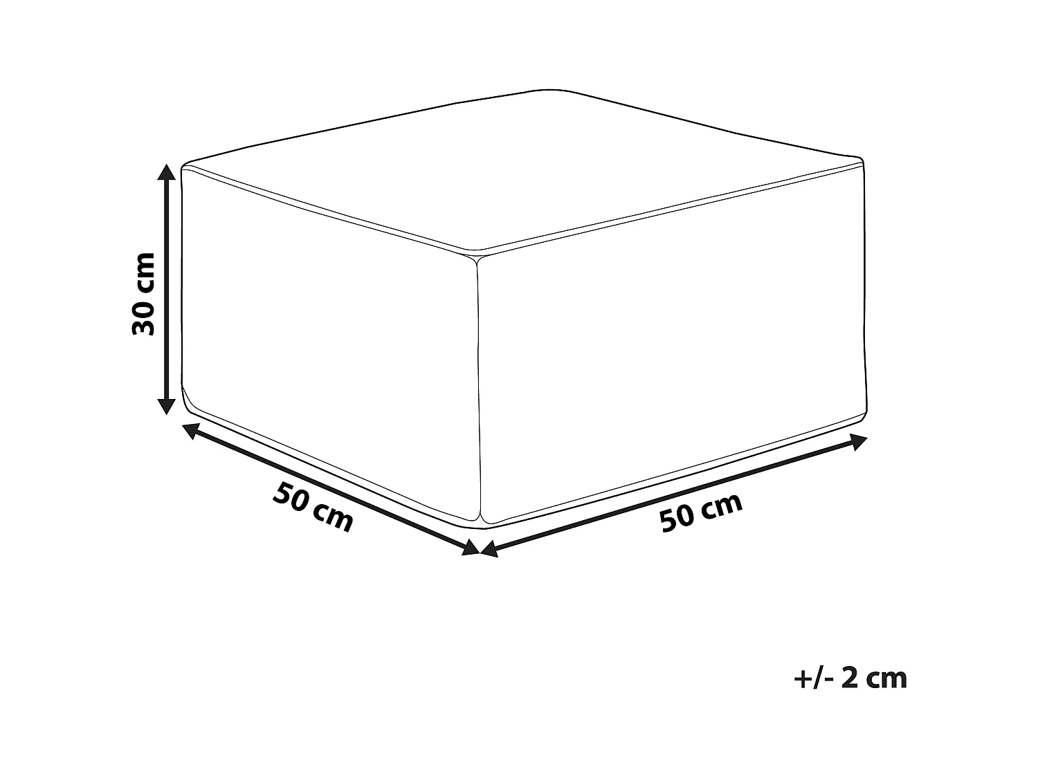 Pouf MUKKI Coton Gris foncé