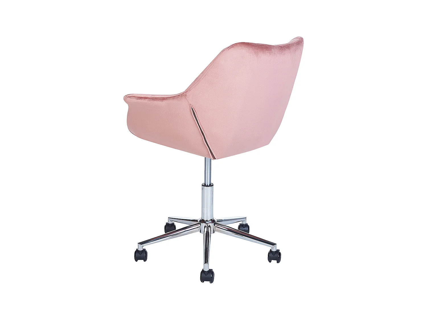 Moderner Bürodrehstuhl höhenverstellbarer Sessel Samt Rosa Labelle