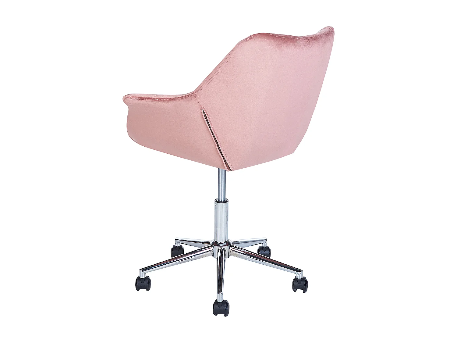 Moderner Bürodrehstuhl höhenverstellbarer Sessel Samt Rosa Labelle