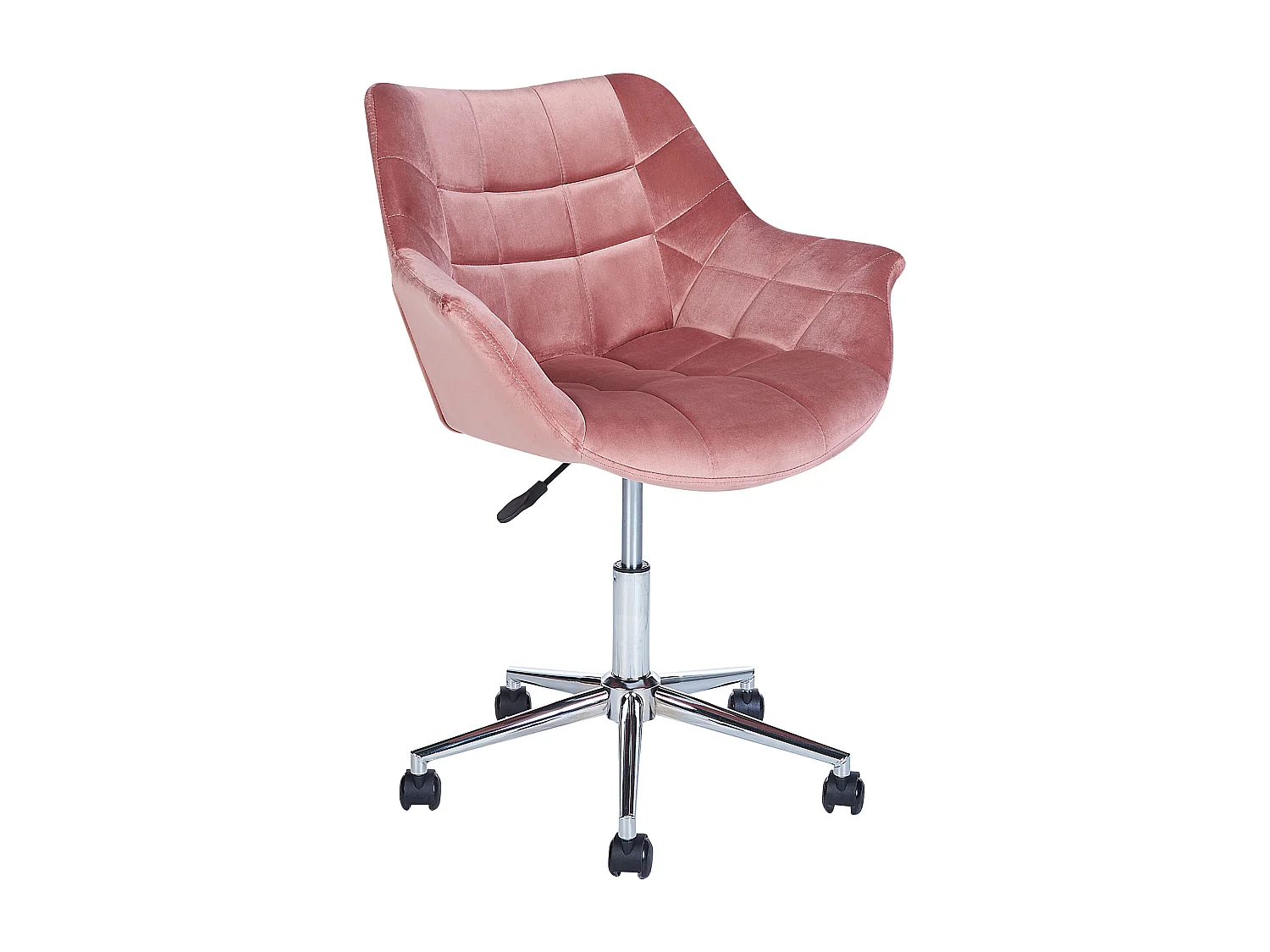 Chaise de bureau LABELLE Velours Rose