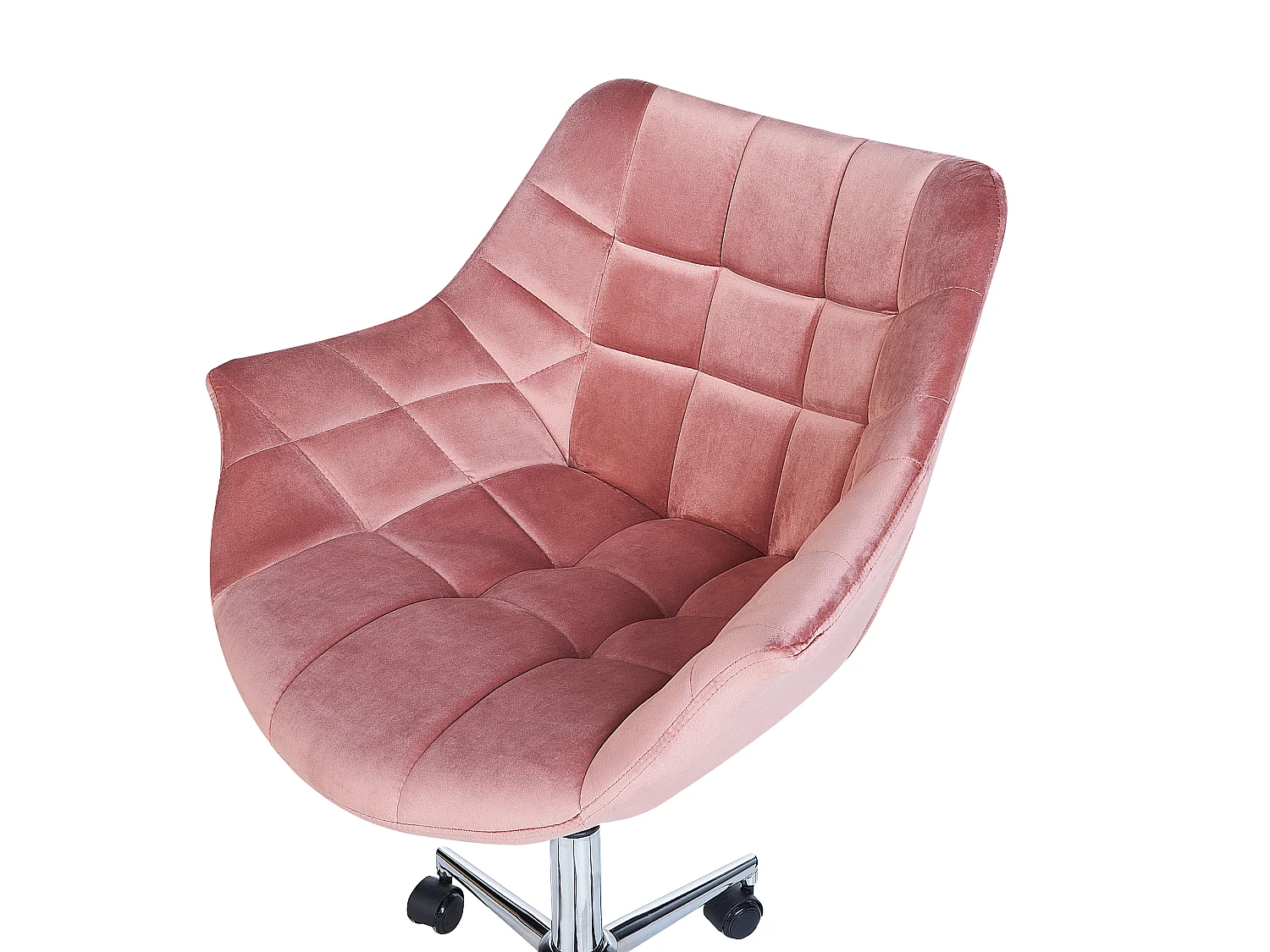 Chaise de bureau LABELLE Velours Rose